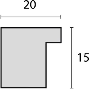 ZEP Cornice in legno Regent bianco 40x60 cm con Passepartout 30x45 cm