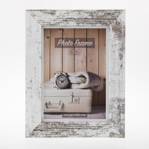 Nelson cornice di legno 20x20 cm bianco antico