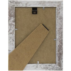 Nelson cornice di legno 20x20 cm bianco antico