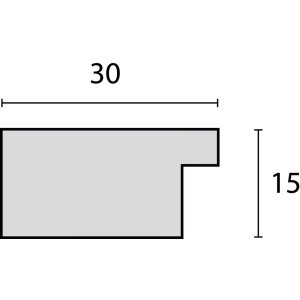 Nelson cornice di legno 20x20 cm bianco antico