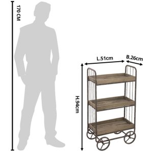 Scaffale Clayre & Eef 50284 - 51x26x94 cm marrone