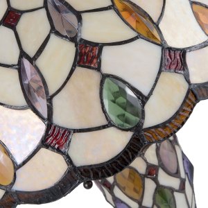 Lampada da tavolo Tiffany Clayre & Eef 5LL-5182 - Ø 40x60 cm E27- Max.2x60 W - E14 - Max.1x15W multi