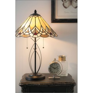 Lampada da tavolo Tiffany Clayre & Eef 5LL-5186 - Ø 40x60 cm - E27 - Max. 2x60 Watt multi