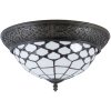 Lampada da soffitto Tiffany Clayre & Eef 5LL-5891 - Ø 38x19 cm - E14-Max. 2x40 Watt bianco