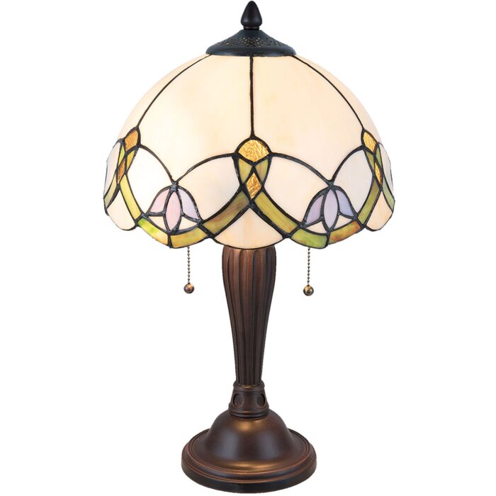 Lampada da tavolo Tiffany Clayre & Eef 5LL-5918 - Ø 30x50 cm - E27-max 2x40W multi