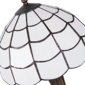 Lampada da tavolo Tiffany Clayre & Eef 5LL-5936 - Ø 25x43 cm - E27-max 1x40W bianco
