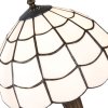 Lampada da tavolo Tiffany Clayre & Eef 5LL-5936 - Ø 25x43 cm - E27-max 1x40W bianco