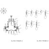 Lampadario Clayre & Eef 5LL-CR12 - 90-150 x Ø 75 cm 8x E14-40w multi