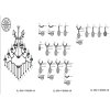 Lampadario Clayre & Eef 5LL-CR56 - 200-270 x Ø170 cm 60xE14 trasparente