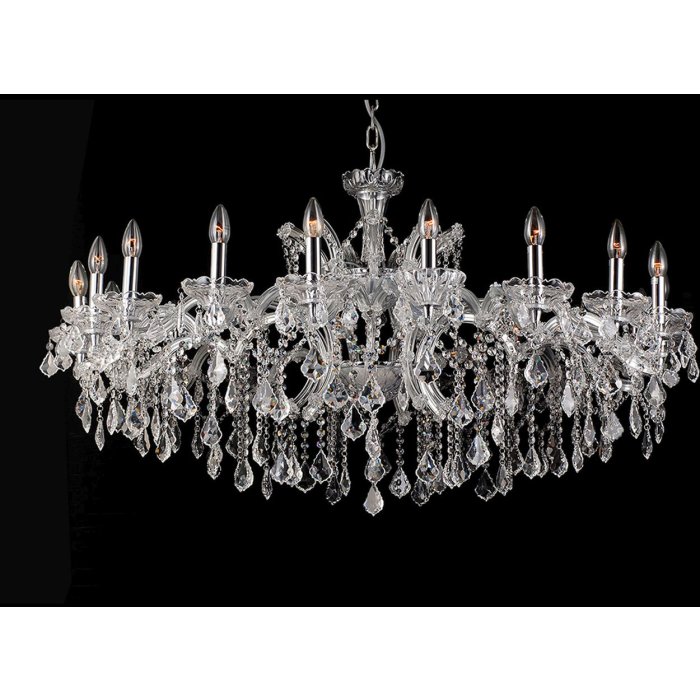 Lampadario Clayre & Eef 5LL-CR63 - 18 luci 64xØ 120 cm 18x E14-40w trasparente