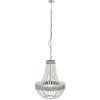 Clayre & Eef 5LMP197 Lampada a sospensione Ø 54x72 cm Lampada da tavolo in ferro e legno grigio