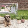 Clayre & Eef 5RO0388 Cuscino ovale per cani in rattan grigio 74x57x19 cm
