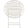 Tavolo con 2 sedie Clayre & Eef 5Y0385 - Ø 70x77 cm - 40x52x93 cm (2) bianco anticato
