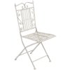 Tavolo con 2 sedie Clayre & Eef 5Y0385 - Ø 70x77 cm - 40x52x93 cm (2) bianco anticato