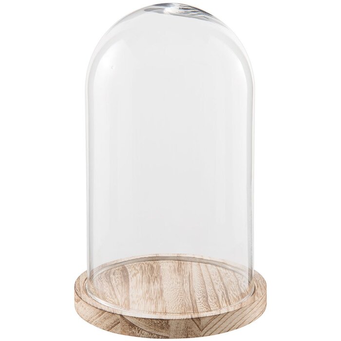 Campana di vetro Clayre & Eef 6GL2170 - Ø 18x28 cm trasparente