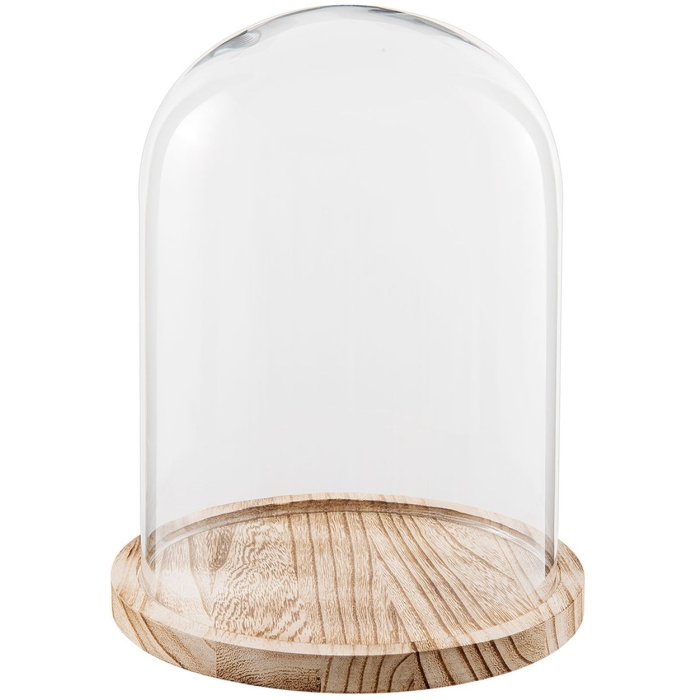 Campana di vetro Clayre & Eef 6GL2171 - Ø 23x29 cm trasparente