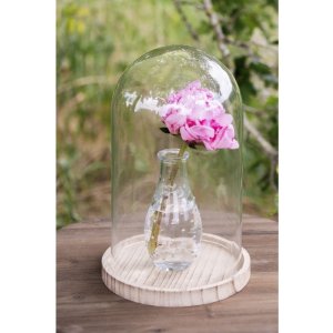 Campana di vetro Clayre & Eef 6GL2171 - Ø 23x29 cm trasparente