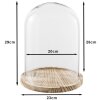 Campana di vetro Clayre & Eef 6GL2171 - Ø 23x29 cm trasparente