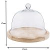Vaso a campana in vetro Clayre & Eef 6GL2223 - Ø 23x17 cm trasparente