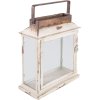 Clayre & Eef 6Y2589S Lanterna 25x12x30 cm Beige in metallo rettangolare