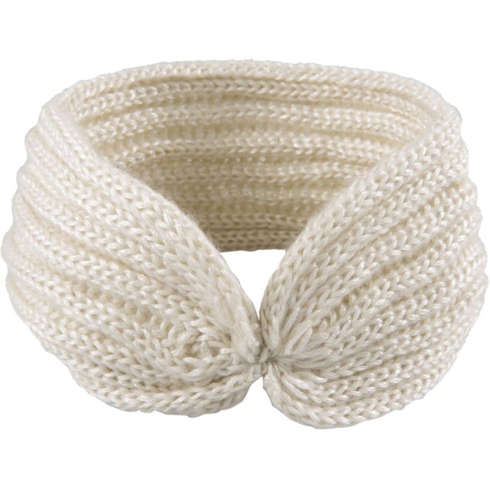 Fascia per capelli in maglia Clayre & Eef JZHB0087N - 22x12 cm naturale