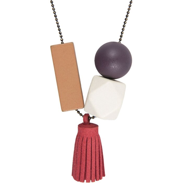 Collana in legno Clayre & Eef JZNL0104 - marrone