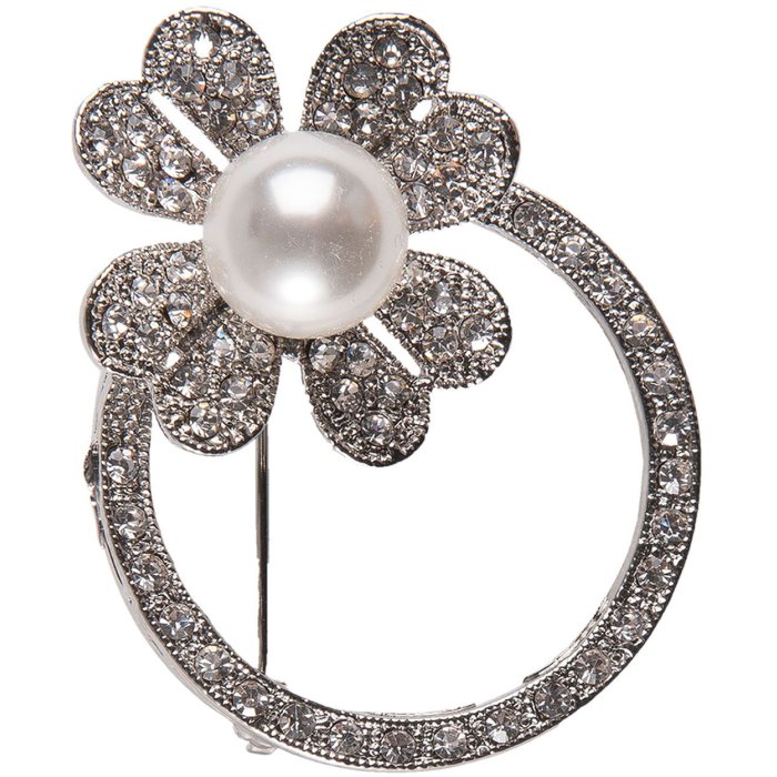 Spilla Fleurette Clayre & Eef JZPI0004 - argento antico