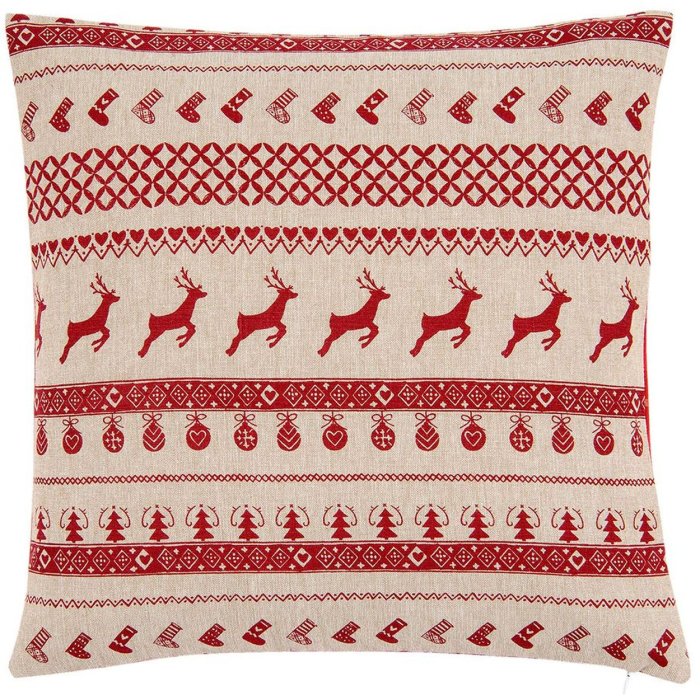 Clayre & Eef NOC21 Copricuscino - 40x40 cm rosso