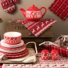 Cestino per pane Clayre & Eef NOC47 - 35x35x8 cm rosso