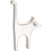 Figura decorativa di gatto, bianco, altezza 17 cm