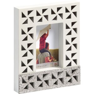 Portafoto in legno Dreams 10x15 cm bianco