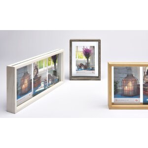 Cornice da galleria Rustic 3 foto 10x15 cm grigio