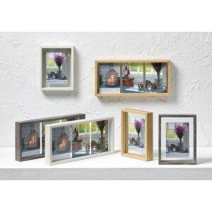 Cornice da galleria Rustic 3 foto 10x15 cm grigio