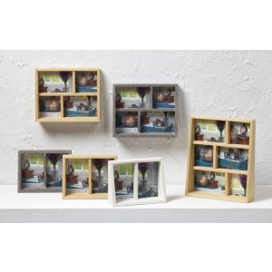 Galleria Cornice rustica 4 foto 10x10 cm e 10x15 cm natura