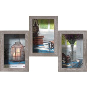 Cornice da galleria Rustic 3 foto 10x15 cm grigio