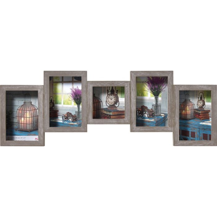 Walther gallery frame Rustico 4 foto 10x15 cm e 10x10 cm grigio
