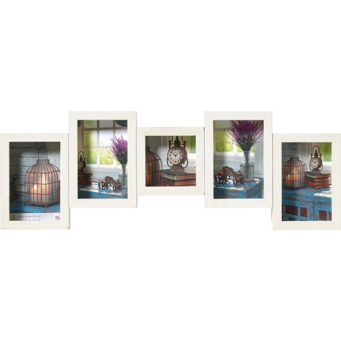 Walther Gallery Frame Rustic 4 foto 10x15 cm e 10x10 cm bianco