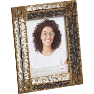 Portafoto in legno Dupla 15x20 cm crema-blu