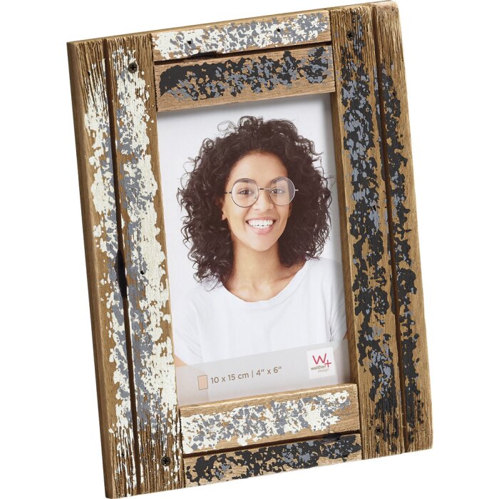 Walther Portafoto in legno Dupla 10x15 cm crema-blu