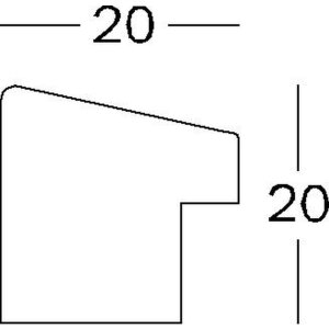 Fiorito cornice in legno 40x40 cm bianco