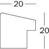 Fiorito cornice in legno 40x40 cm bianco