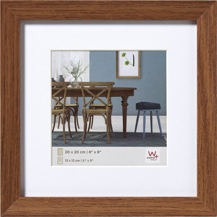 Cornice in legno Fiorito 40x40 cm rovere scuro