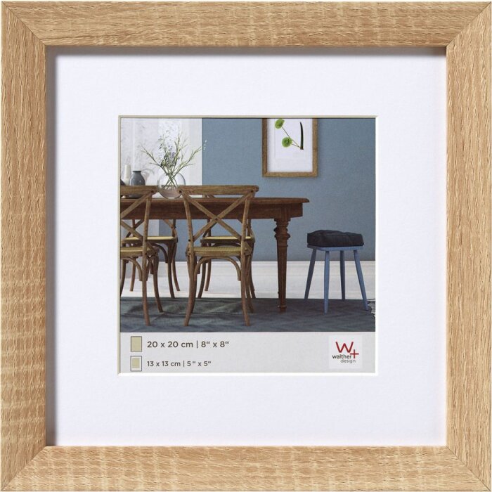 Walther Cornice in legno Fiorito Light Oak 20x20 cm con Passepartout 15x15 cm