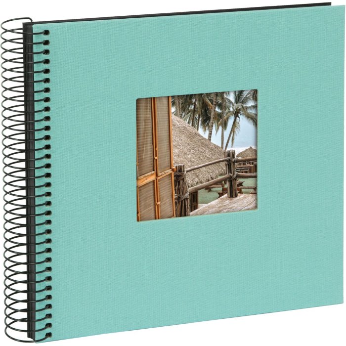 Goldbuch Album a spirale Bella Vista aqua 20x20 cm 40 pagine nere
