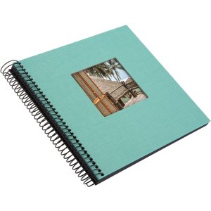 Goldbuch Album a spirale Bella Vista aqua 20x20 cm 40 pagine nere