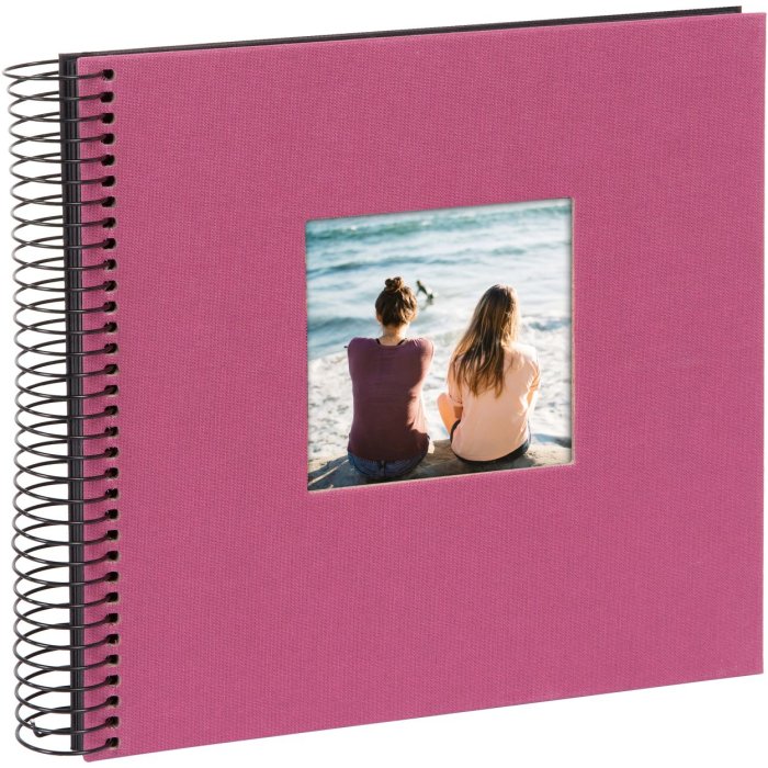 Goldbuch Album a spirale Bella Vista fucsia 20x20 cm 40 pagine nere