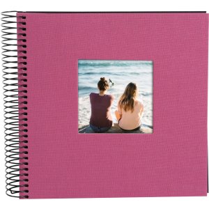 Goldbuch Album a spirale Bella Vista fucsia 20x20 cm 40 pagine nere