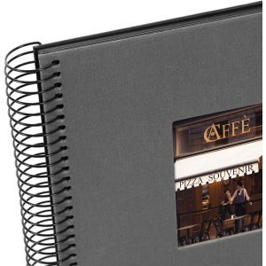 Album a spirale Goldbuch Bella Vista grigio 20x20 cm 40 pagine nere