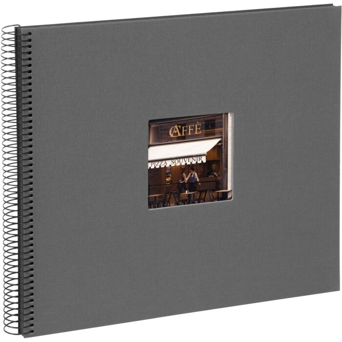 Goldbuch Album a spirale Bella Vista grigio 34x30 cm 40 pagine nere