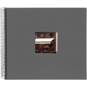Goldbuch Album a spirale Bella Vista grigio 34x30 cm 40 pagine nere